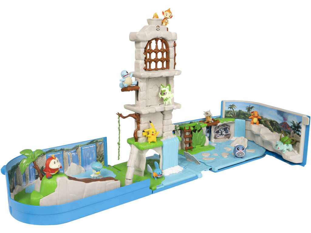 Pokémon Mochila Playset Mundo en Ruinas con Figura Pikachu