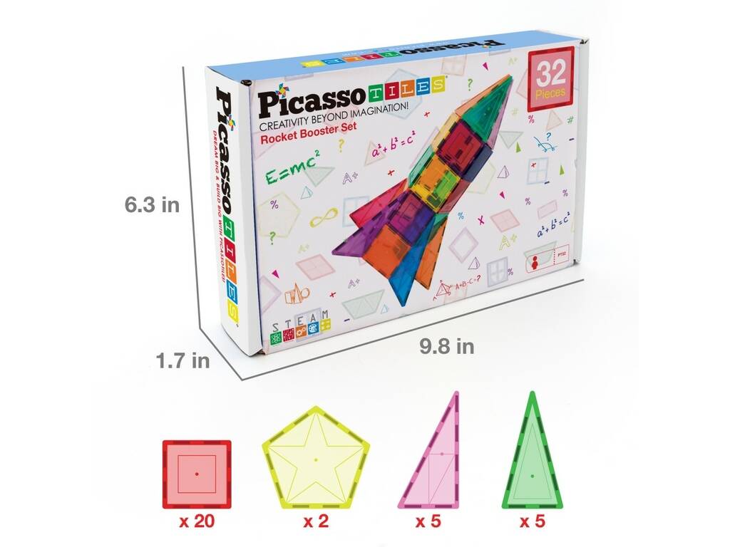 Picasso Tiles Creazioni Magnetiche Confezione da 32 pezzi