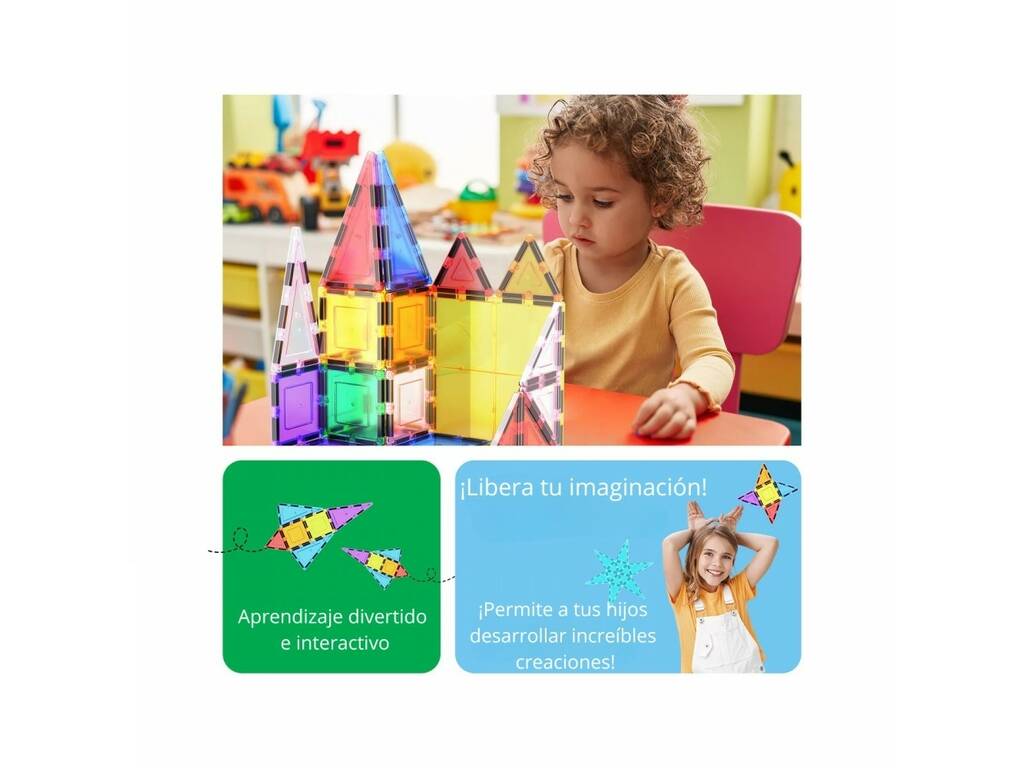 Picasso Tiles Creaciones Magnéticas Pack de 61 Piezas