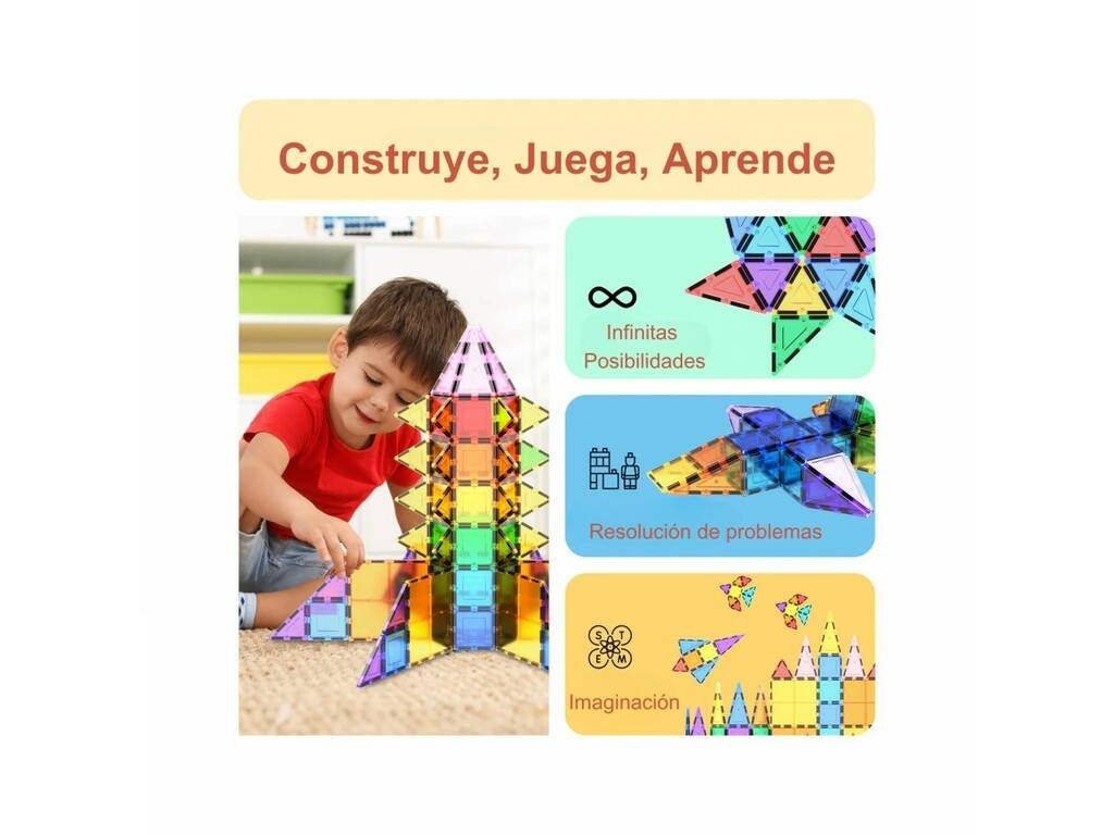 Picasso Tiles Creaciones Magnéticas Pack de 61 Piezas