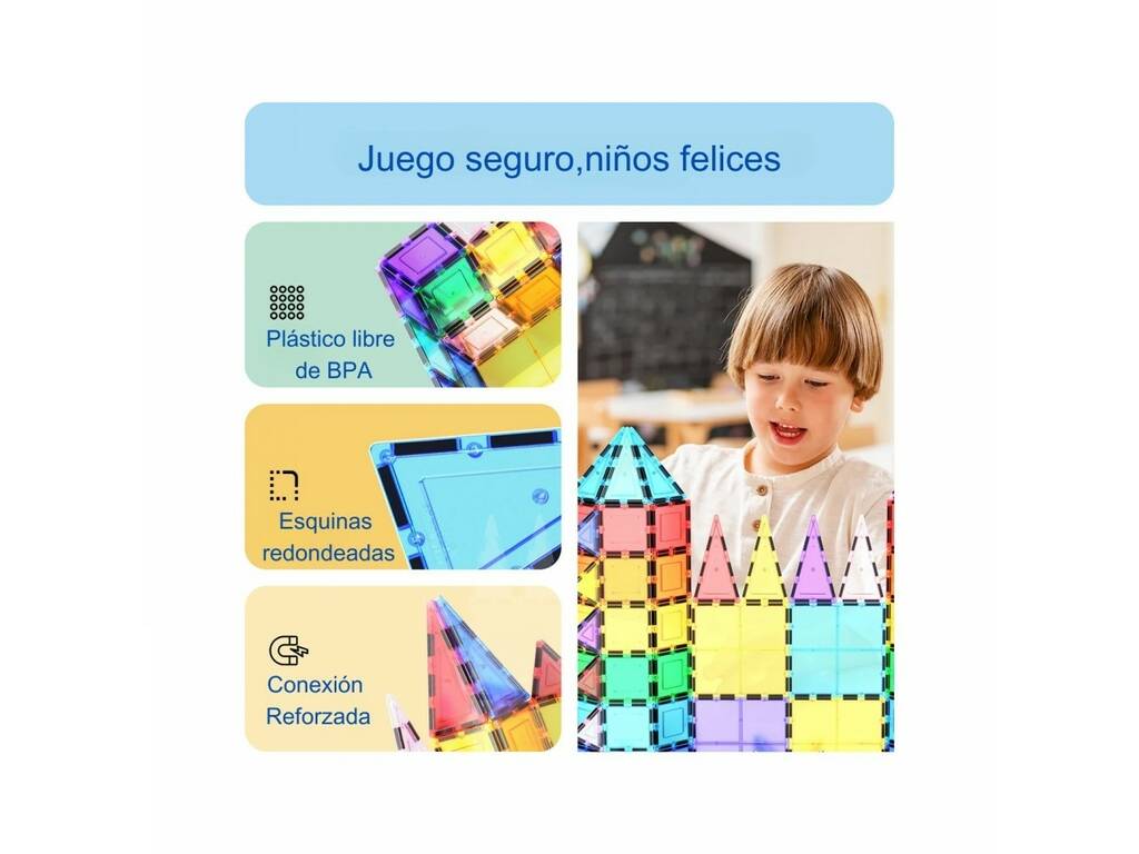 Picasso Tiles Creaciones Magnéticas Pack de 61 Piezas