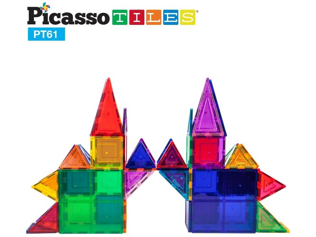 Picasso Tiles Creaciones Magnéticas Pack de 61 Piezas