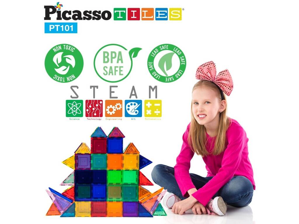 Picasso Tiles Magnetische Bausteine 101 Stück