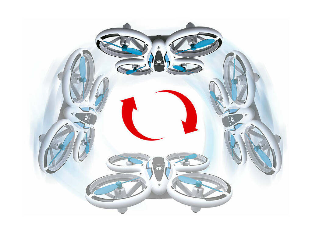 Radiocomando Flybotic Neon Drone Acrobatico con Luce LED