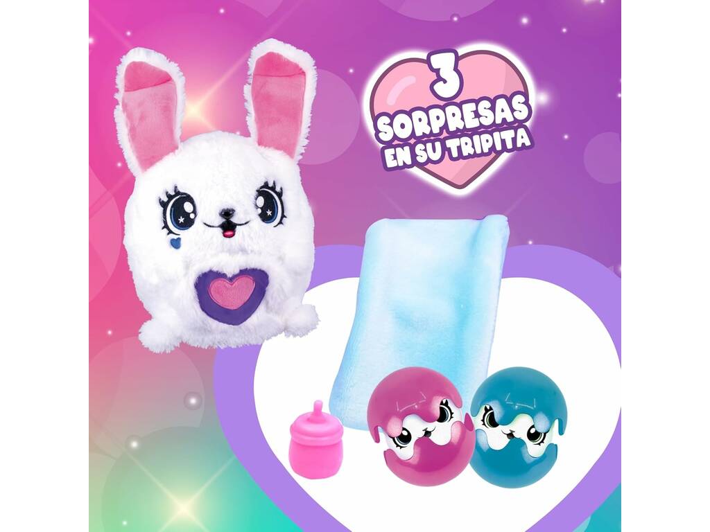 Mamá Conejo y Sus Mini Bebés Sorpresa con Sonidos y Reacciones Mágicas
