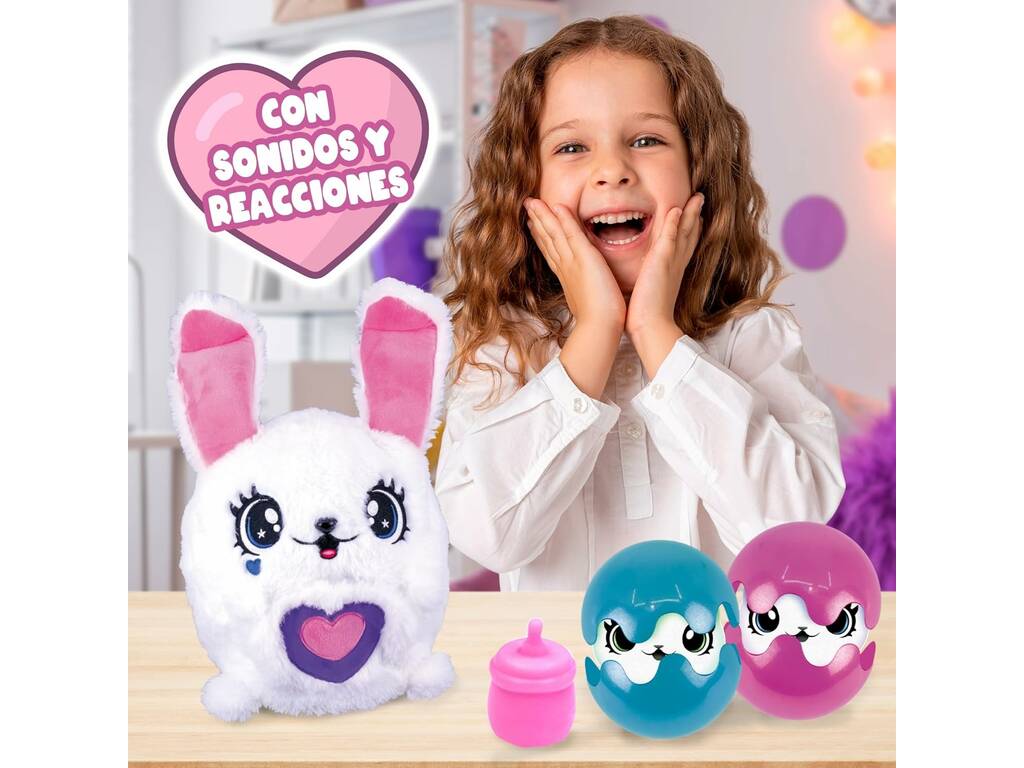 Mamá Conejo y Sus Mini Bebés Sorpresa con Sonidos y Reacciones Mágicas