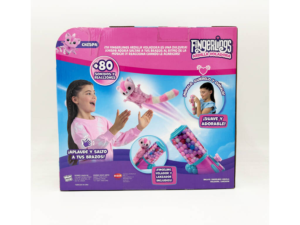 Fingerlings Scoiattolo volante Chispa con suoni e reazioni