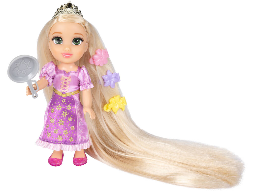Disney Princess Muñeca Rapunzel de 15 cm con Pascal y Accesorios