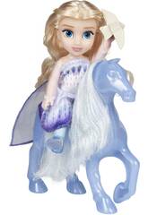 Disney Frozen Puppe Elsa Schneekönigin 15 cm mit Nook und Bürste