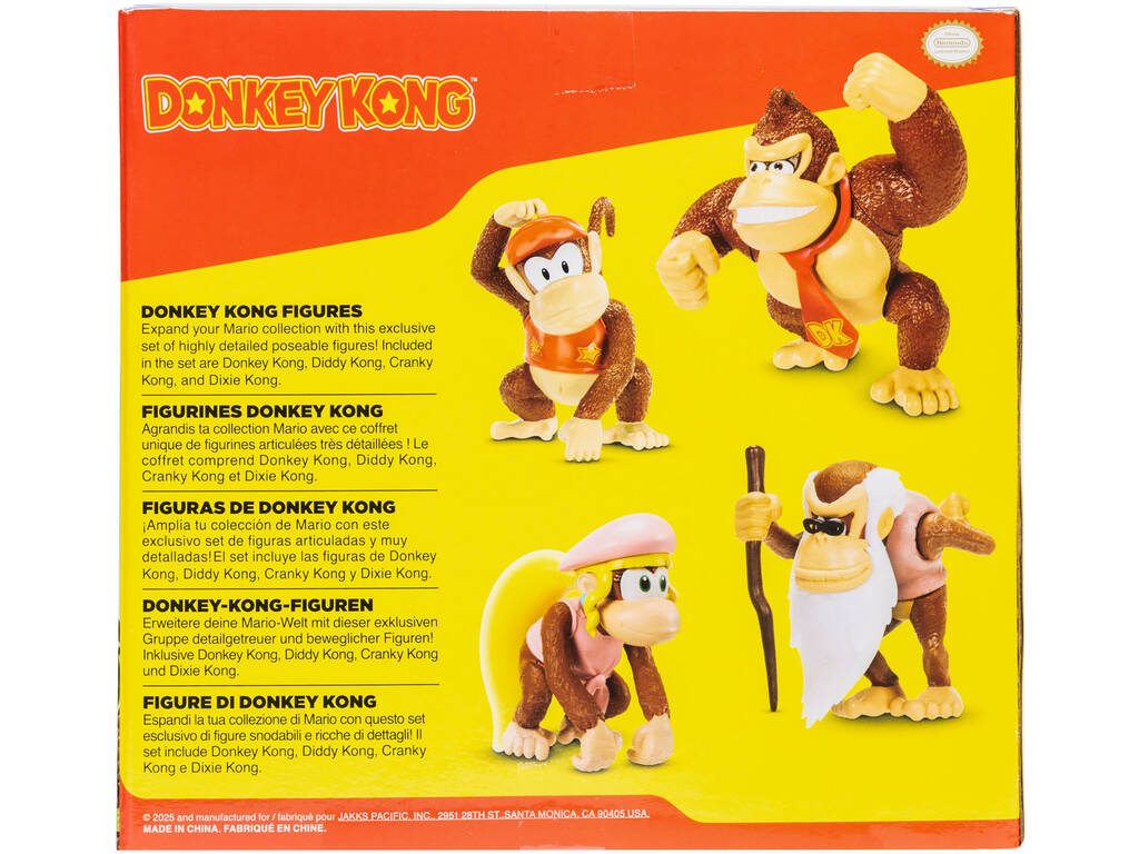 Donkey Kong Pack 4 Figuras 6 cm