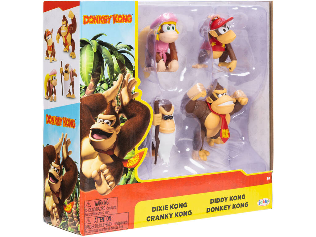 Donkey Kong Pack 4 Figuras 6 cm