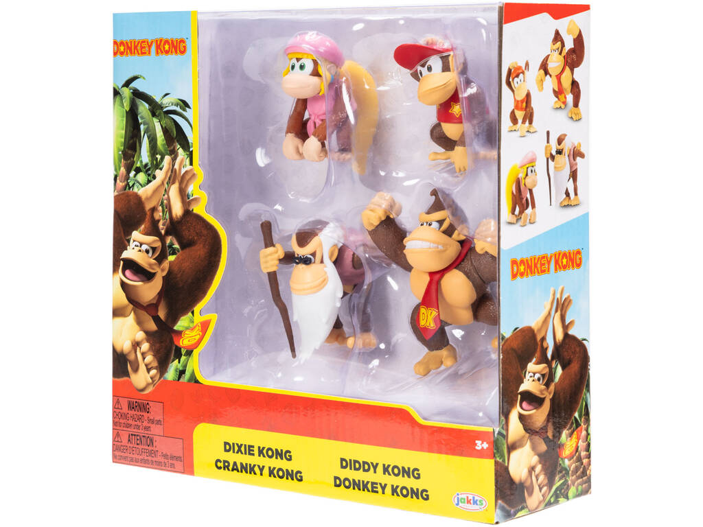 Donkey Kong Pack 4 Figuras 6 cm