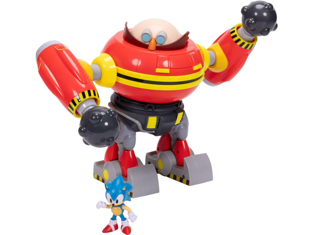 Sonic The Hedgehog Figura Sonic 6 cm com Hammer Egg Robot 24 cm