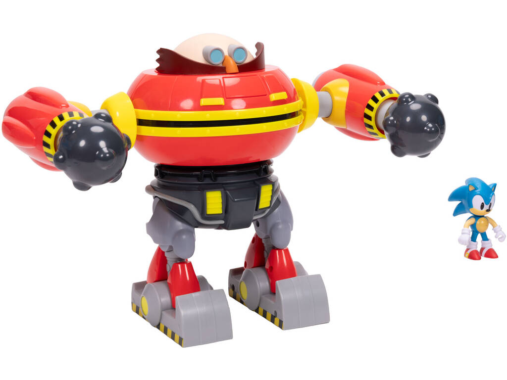 Sonic The Hedgehog Figura Sonic 6 cm com Hammer Egg Robot 24 cm