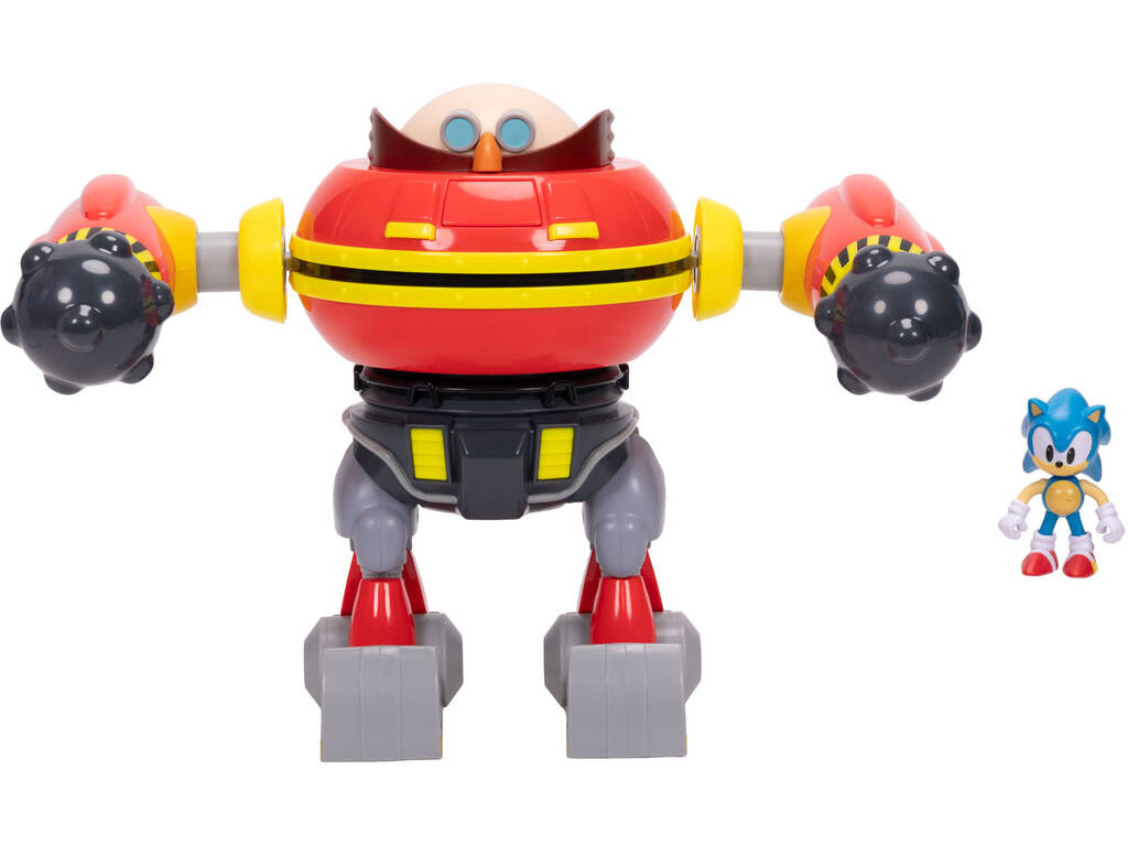 Sonic The Hedgehog Figura Sonic 6 cm com Hammer Egg Robot 24 cm