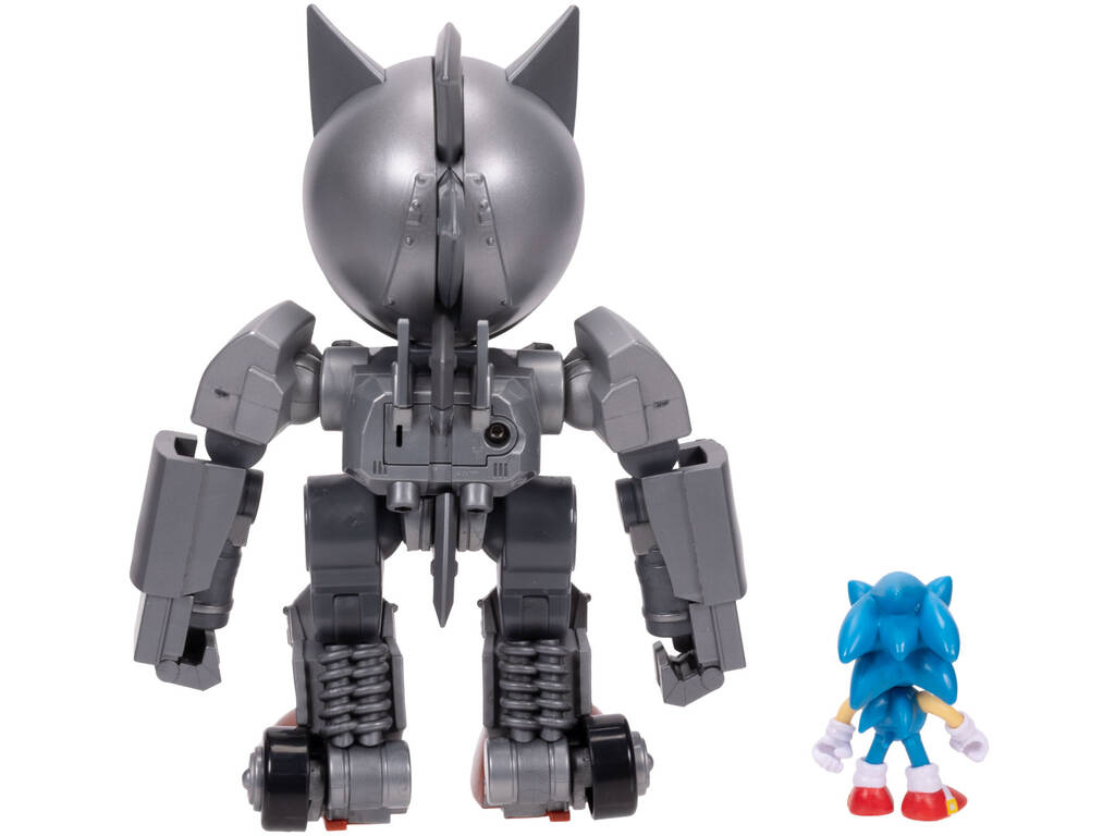 Sonic The Hedgehog Figura Sonic 6 cm com Giant Mecha Sonic 22 cm com Luz