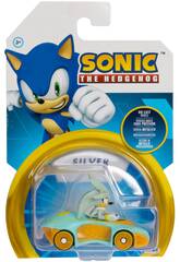 Sonic The Hedgehog Véhicule métallique argenté de 6 cm