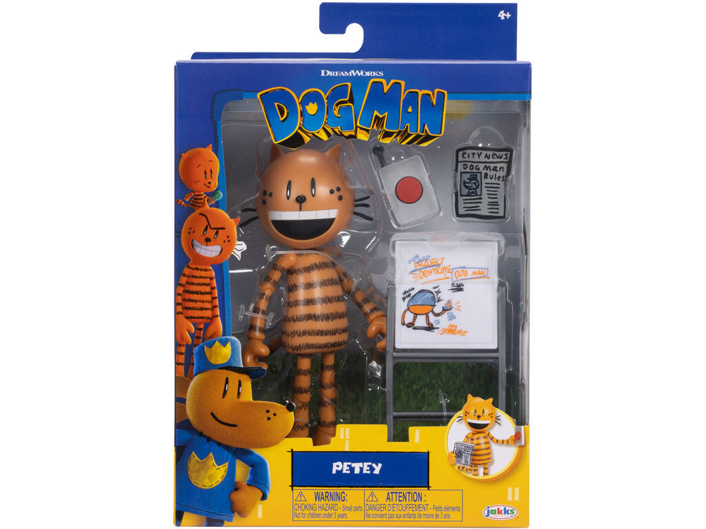 Dog Man Figura Petey de 14 cm con Accesorios