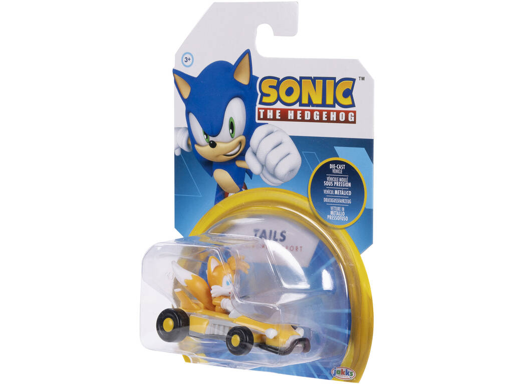 Sonic The Hedgehog Veículo Metálico Tails 6 cm
