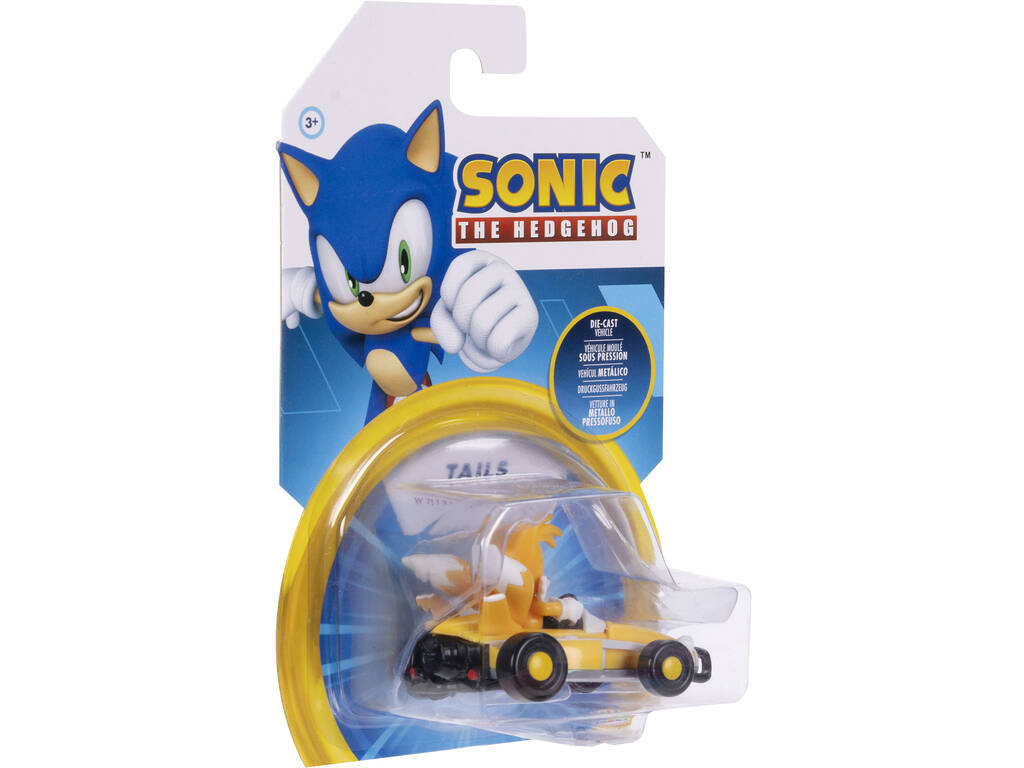 Sonic The Hedgehog Veículo Metálico Tails 6 cm
