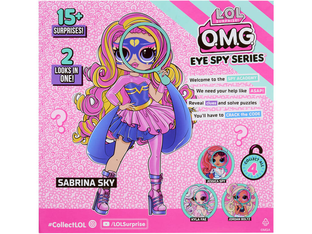LOL Surprise OMG Eye Spy Series Muñeca Sabrina Sky con Accesorios