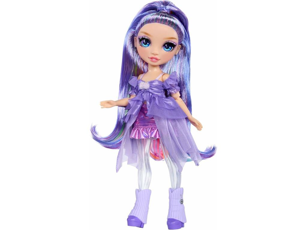 Rainbow High Shimmers Poupée Violet Willow avec slime et animal de compagnie