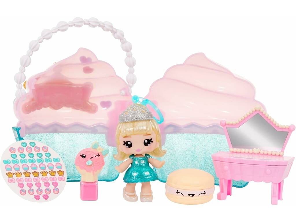 YummiLand Neceser de Belleza Cupcake con Muñeca Callie Exclusiva y Accesorios