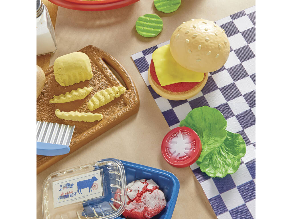 Little Tikes Creative Chefs Pack Hamburguesa con Masa y Arena Mágica