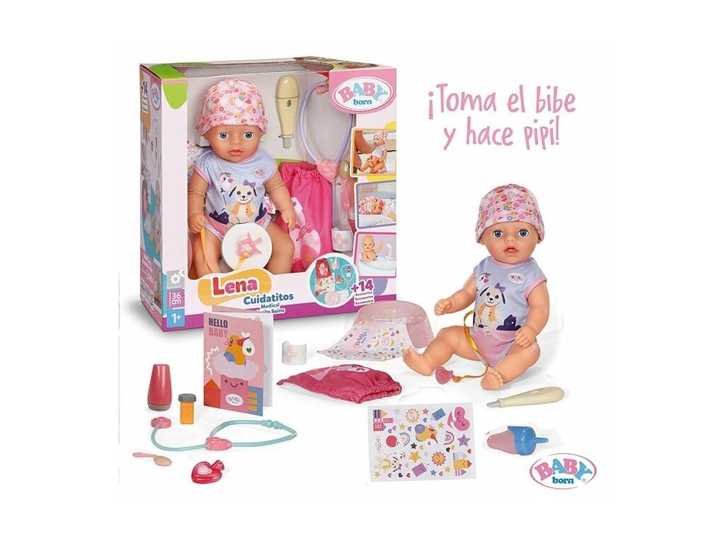 Poupée Baby Born Lena Soins 36 cm avec accessoires