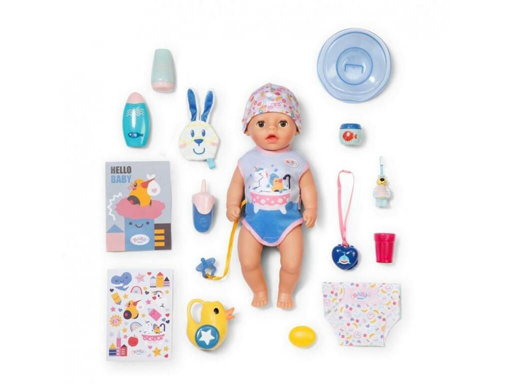 Baby Born Poupée Lukas Bain ludique de 36 cm avec accessoires