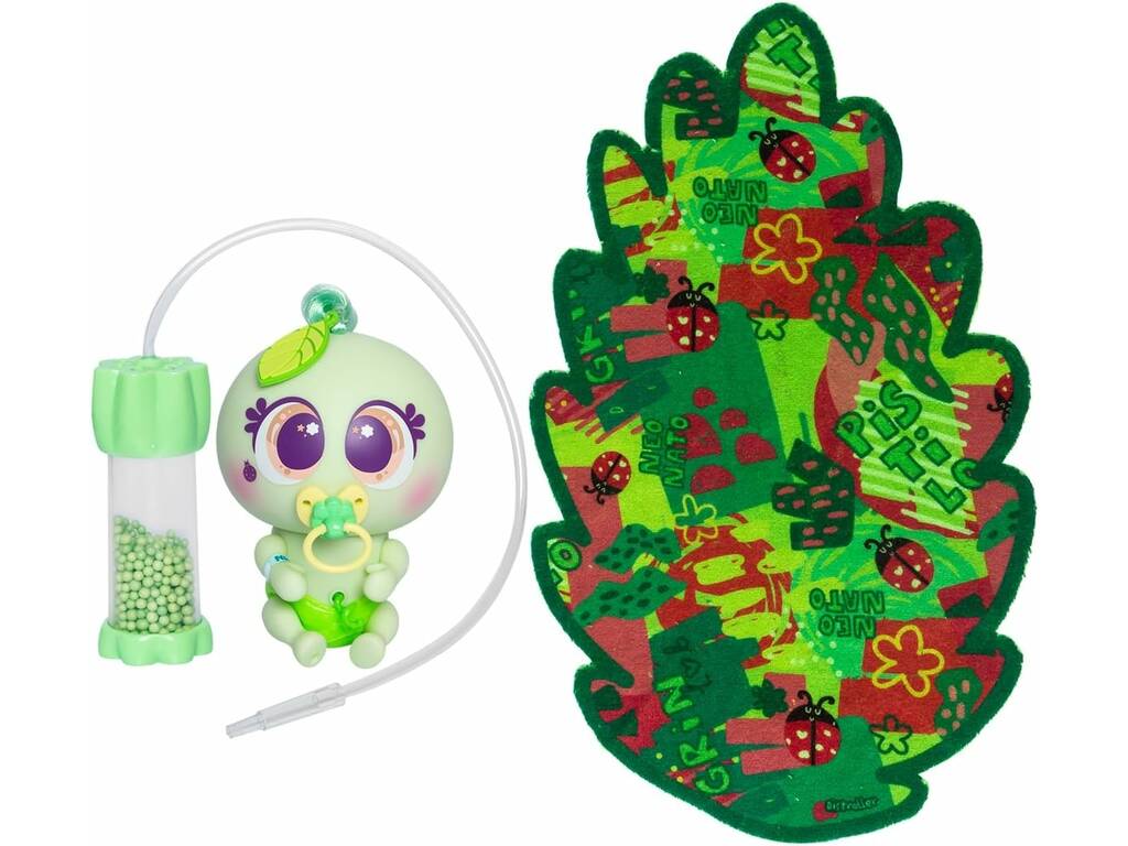 Ksimerito Ecofrendli Poupée Pisti-lo verte avec accessoires
