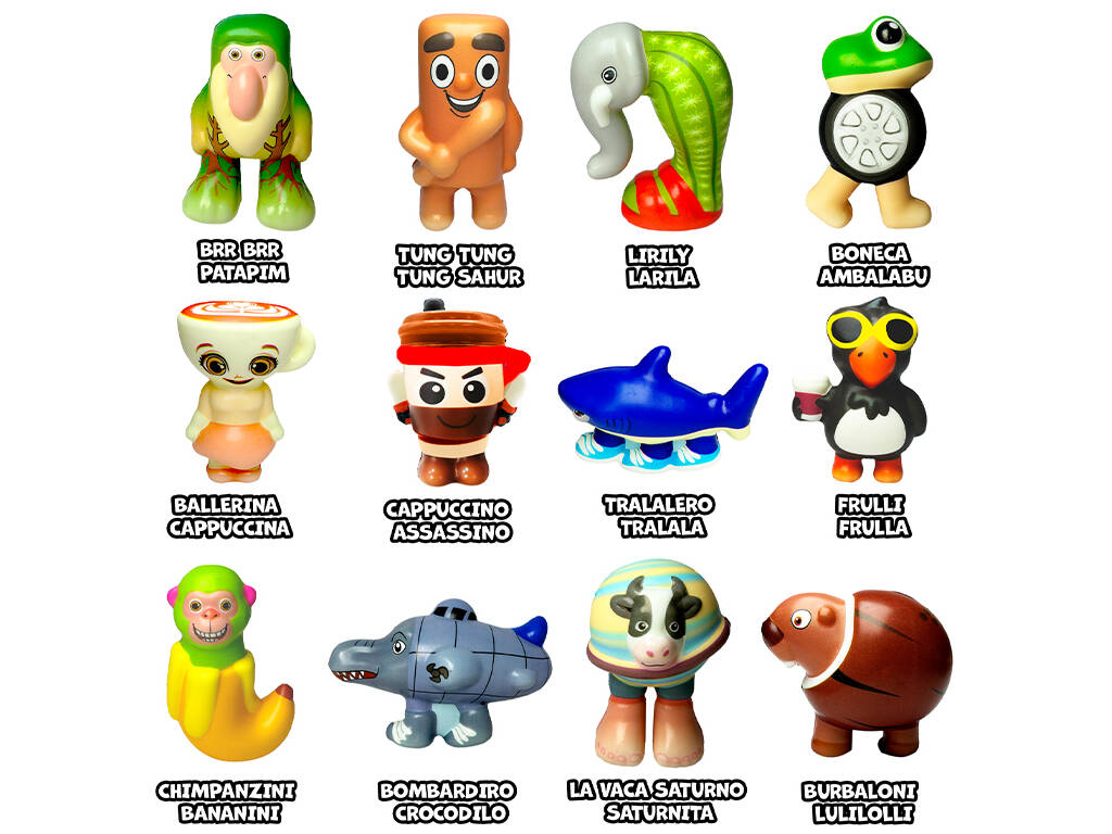 Italian Brainrot PuffJps Figura Squishy Sorpresa de 10 cm