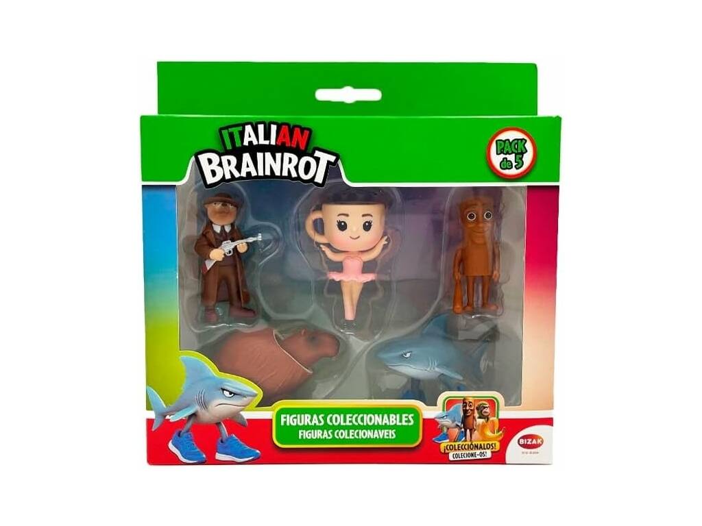 Italian Brainrot Pack 5 figurine da collezione da 5 cm