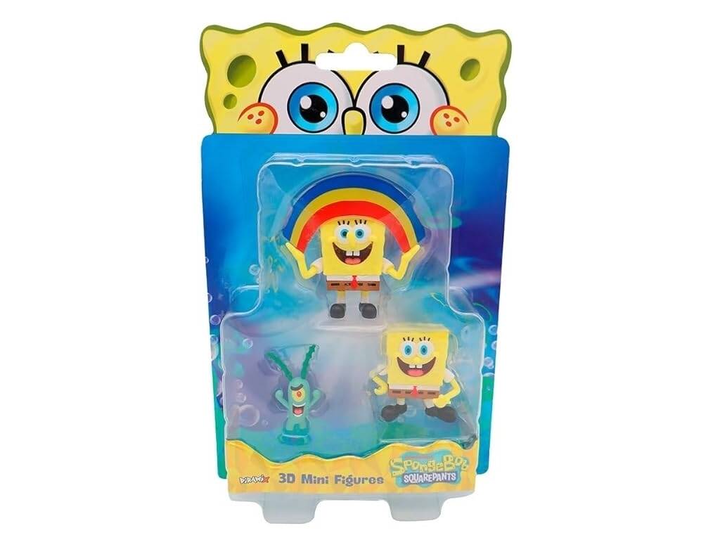 Bob l'éponge Pack 3 mini figurines de 5 cm