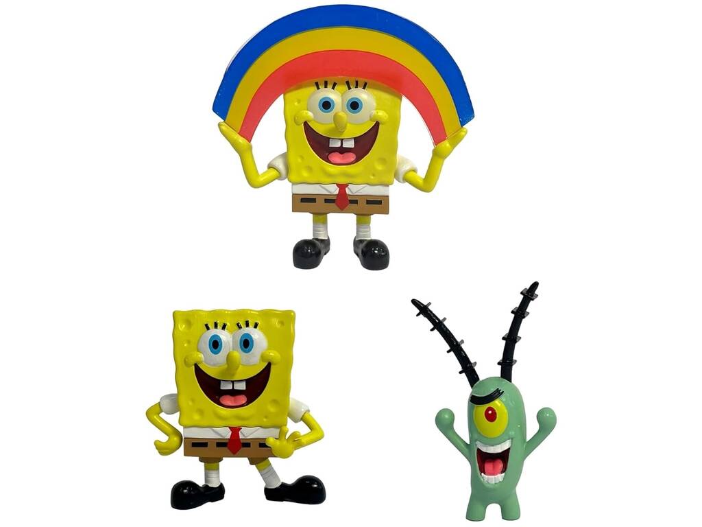 Bob l'éponge Pack 3 mini figurines de 5 cm