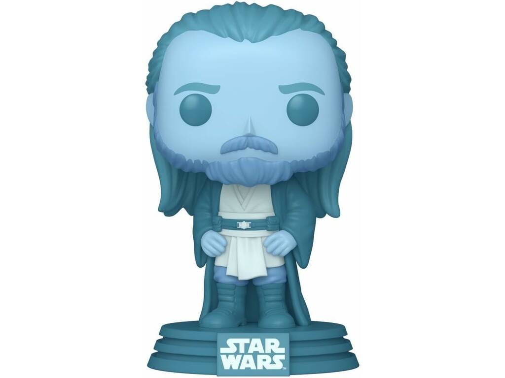 Funko Pop Star Wars Gamestop Exclusive Figura Quin-Gon Jinn (Force Ghost) Glows In The Dark