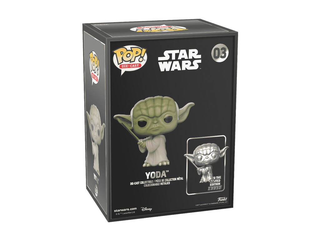 Funko Pop Die Cast Star Wars Figurine Yoda Métallique Exclusif