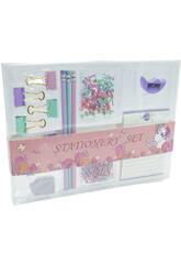 Set de papeterie avec bloc-notes et accessoires