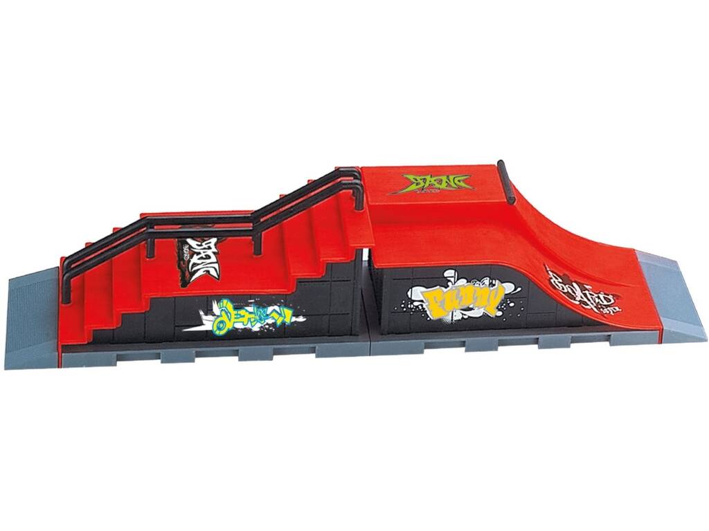 Finger Skate Rack Conjunto 6 Skates com Expositor de Madeira