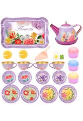 Tee-Set Florales Design Violett