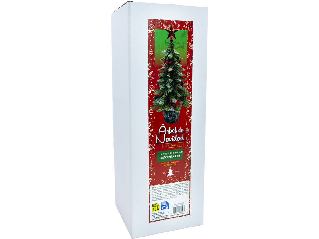 Décoration de Noël Arbre de Noël décoré de 38 cm