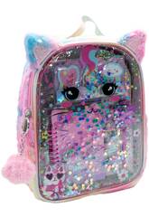 Zaino peluche gattino con accessori