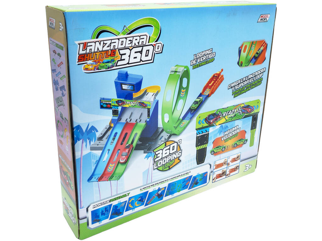 Lanzadera 360º con Looping y 2 Coches