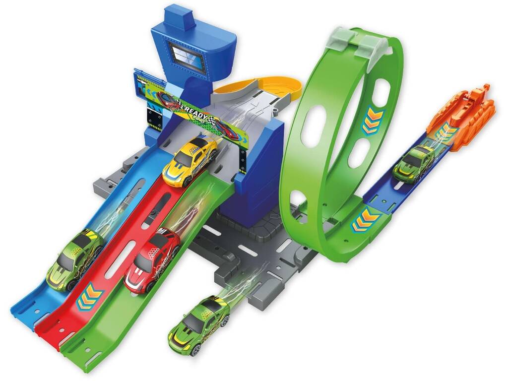 Lanzadera 360º con Looping y 2 Coches