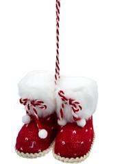 Weihnachtsdeko Rote Schuhe für den Weihnachtsbaum 7x8 cm