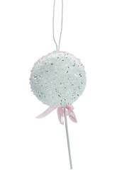 Weihnachtsdeko Schaumzucker Lutscher mit Stiel 10x25 Rosa und Weiß