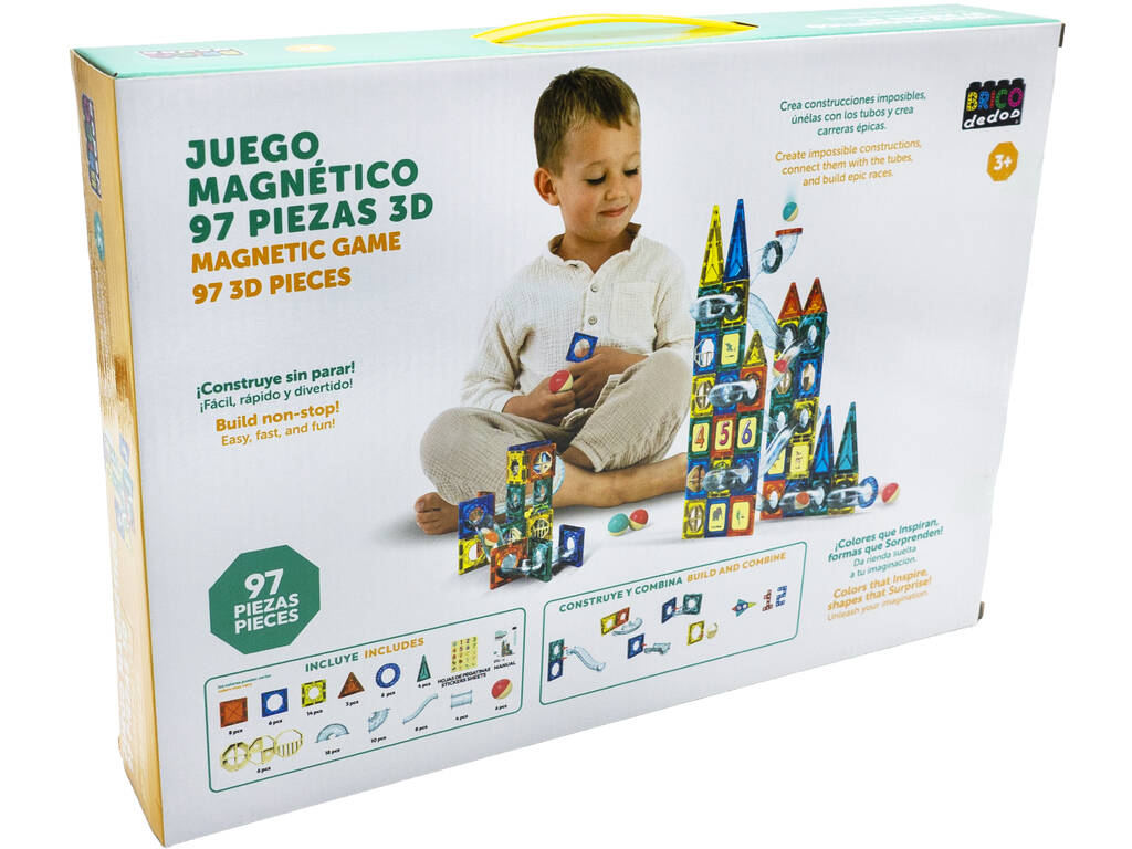 Juego Magnético de Construcción con 97 Piezas