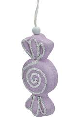 Weihnachtsdekoration Bonbon Rosa Glänzend 14x6 cm