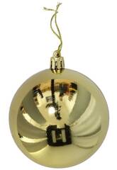Weihnachtsschmuck Box mit 6 Weihnachtskugeln Gold 8 cm