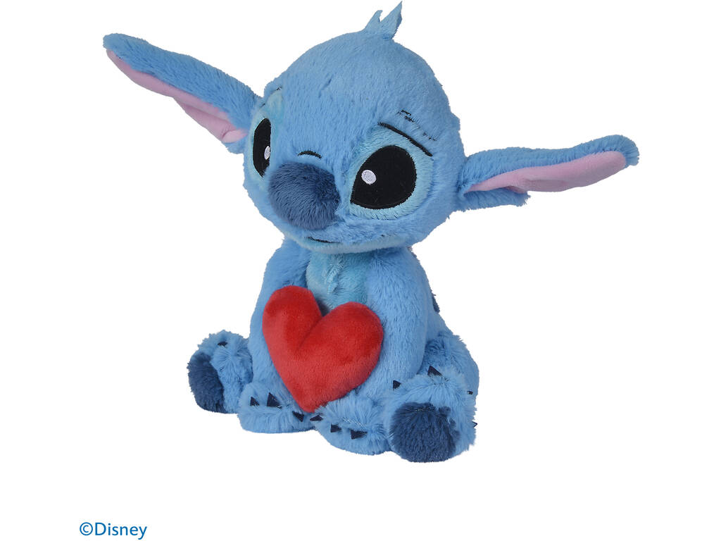 Disney Stitch Peluche Stitch de 25 cm con Corazón